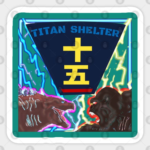 Titan Shelter! (Lightning Variant) Sticker by MoonClone